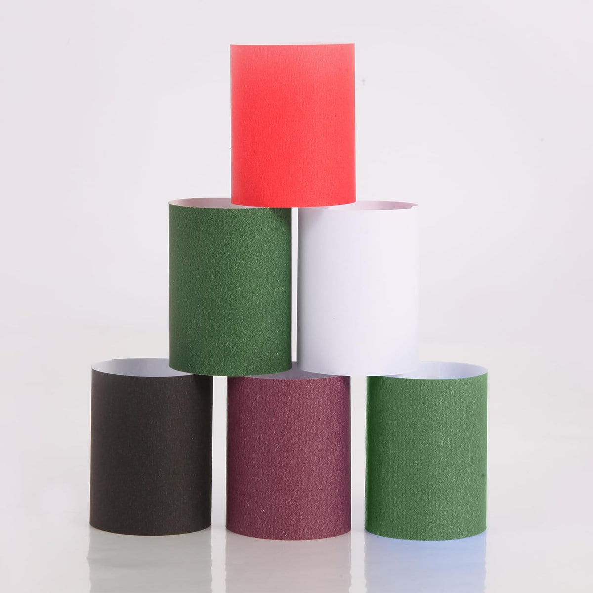 2500pcs Self-Adhesive Napkin Bands & Silverware Wraps, 5 Colors (Burgundy/Red/White/Black/Hunter