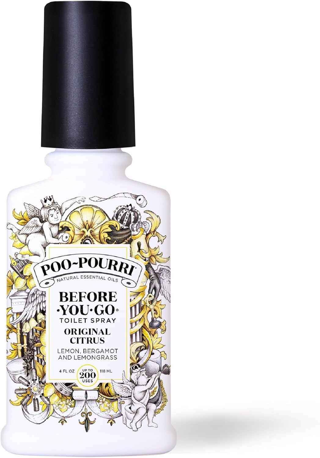Poo-Pourri Before-You-Go Toilet Spray, Original Citrus, 4 Fl Oz, Up to 200 Uses, Bathroom Odor