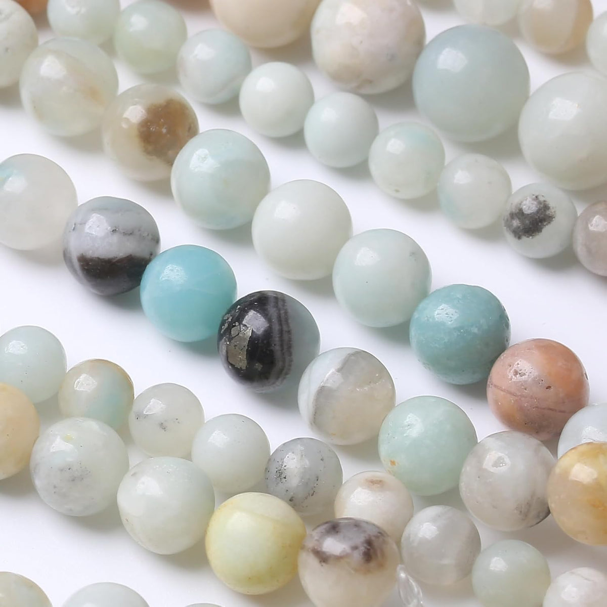 Fancy Stone Beads for Jewelry Making DIY Craft Gemstone Beads Kit (6mm, 60pcs) Smooth Healing