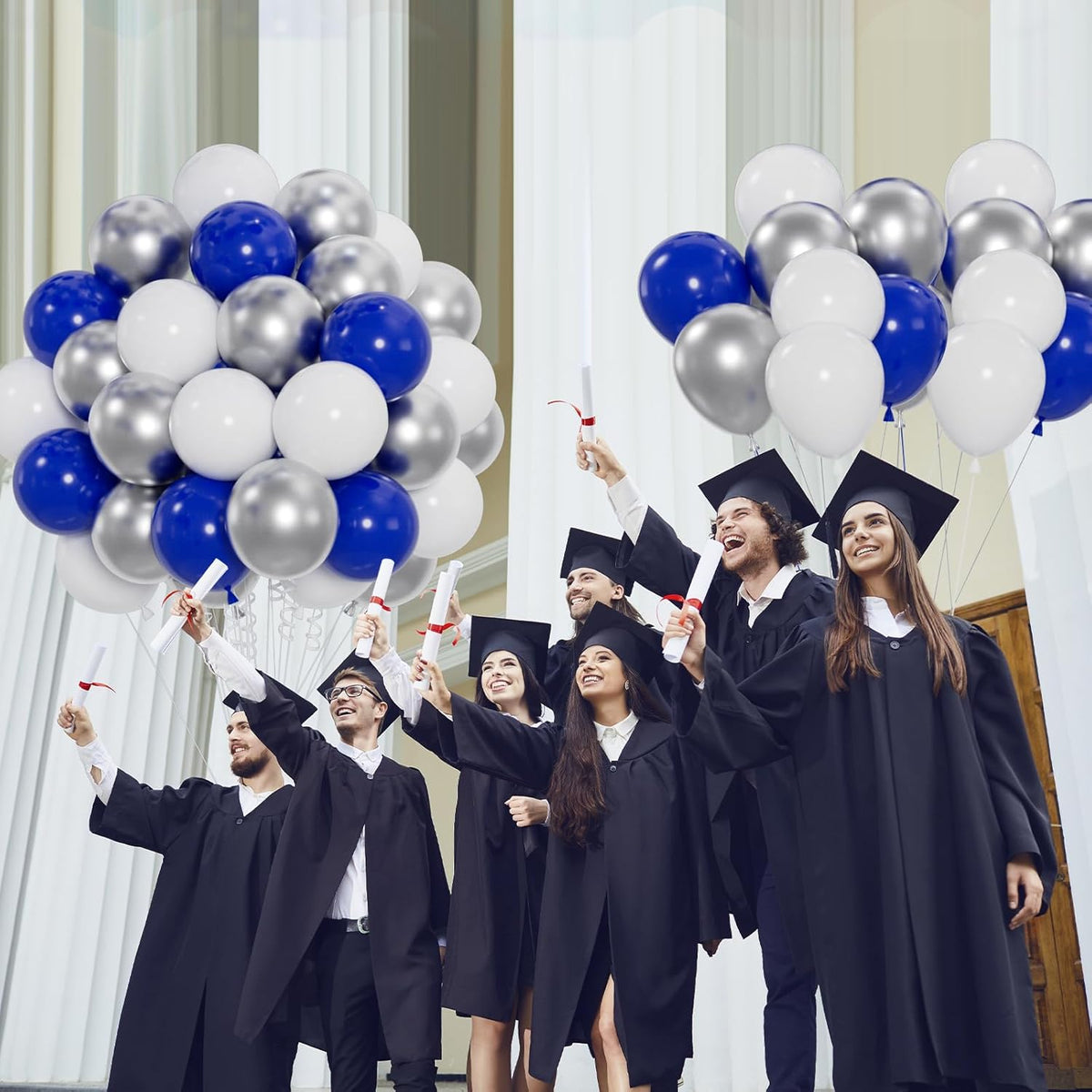 100pcs Royal Blue Balloons, 12 inch Royal Blue Latex Party Balloons Helium Quality for Birthday