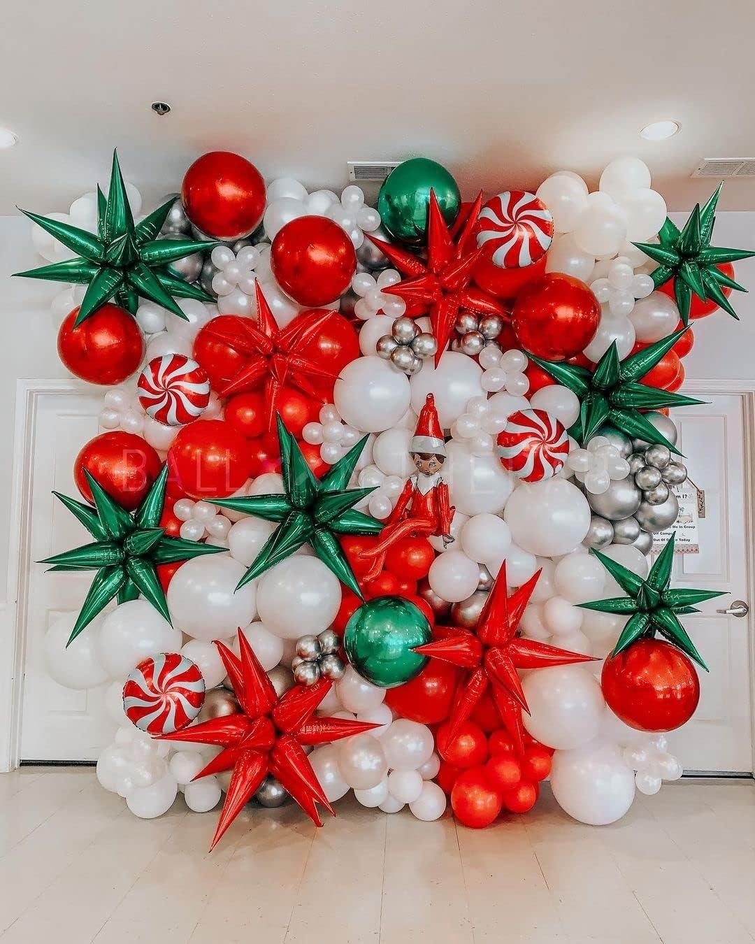 3pcs 26inch 3D Explosion Star foil balloon, Green Foil Cone Starburst Balloons for Birthday Wedding