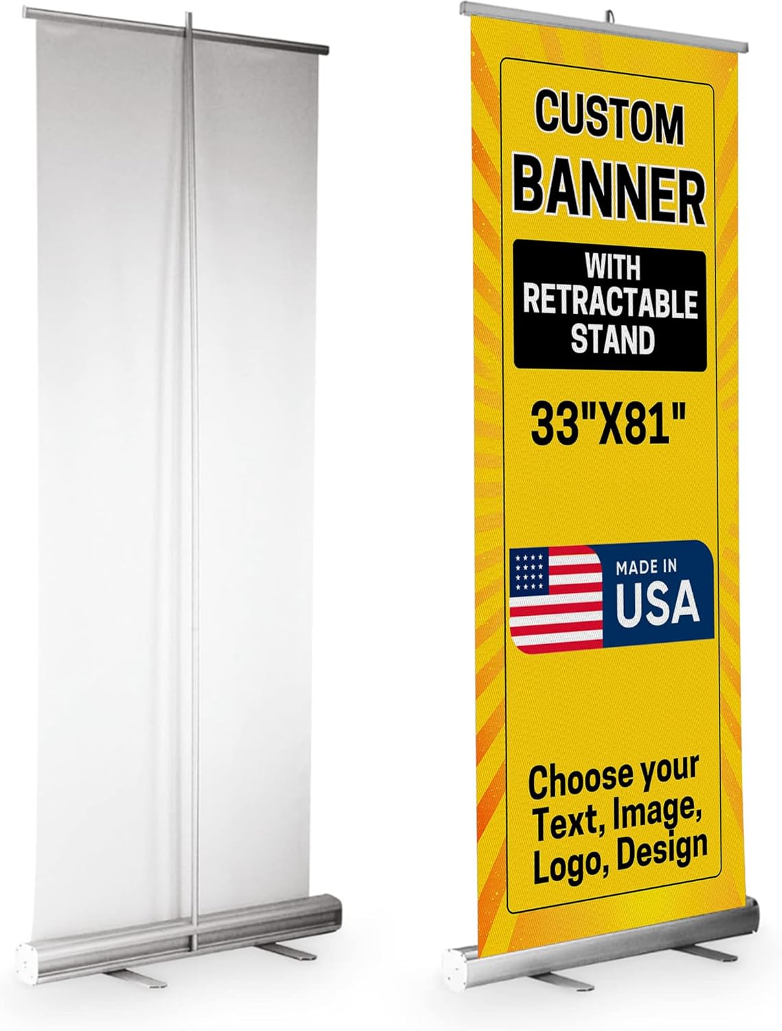Custom Retractable Banner With Stand By Dreamcontroller(33" X 81") | Personalized Roll Up Banner