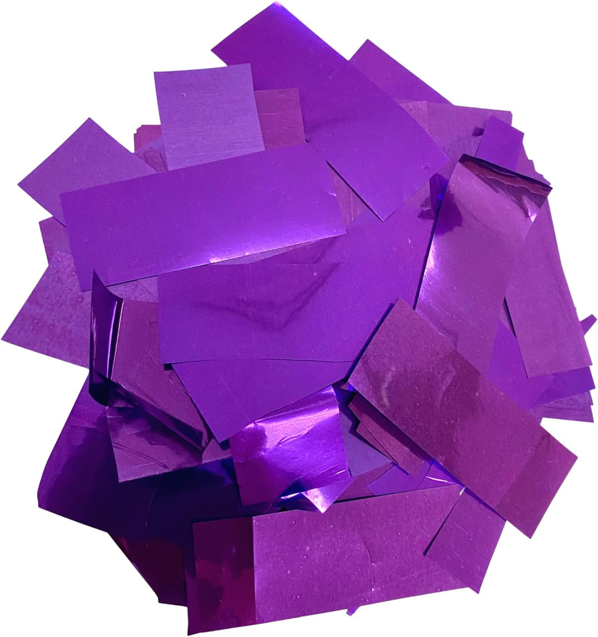 Fluttering Purple Mylar Shiny Foil Metallic Confetti – Rectangular Light-Weight and Slow-Falling