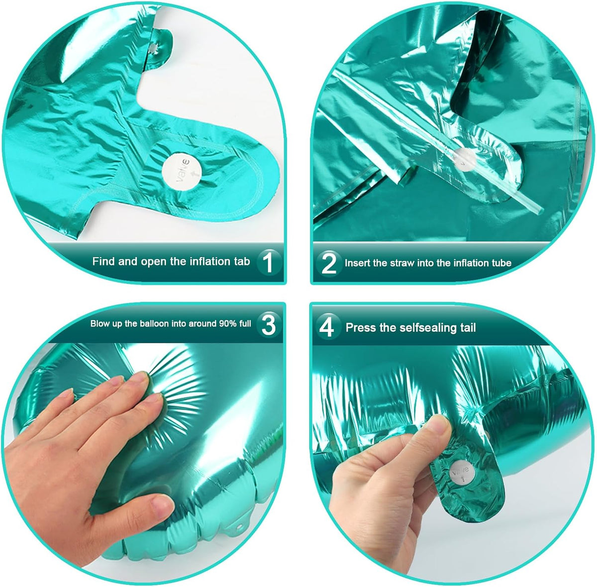 Large 40 Inch Teal Blue 3 Number Balloon, 3 13 23 30 33 36 38 Teal Blue Birthday Party Decorations