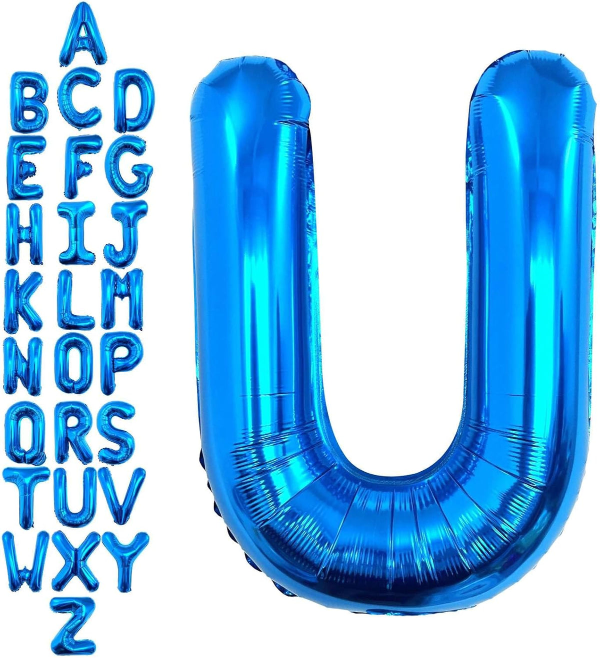 40 Inch Blue Letter U Balloons, DIY Phrase Foil Alphabet Letter U Balloons DIY Word U Banner for
