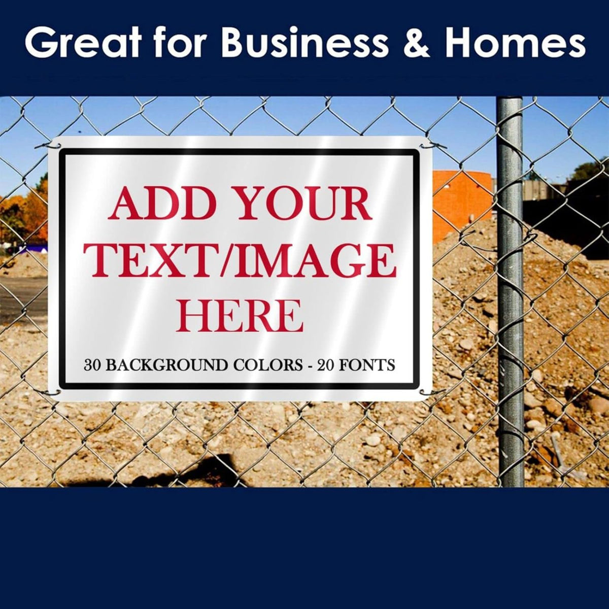 Custom Signs Outdoor Metal Sign - 12 x 8 Personalized Aluminum Rust-Proof Entrance Signs, Garden
