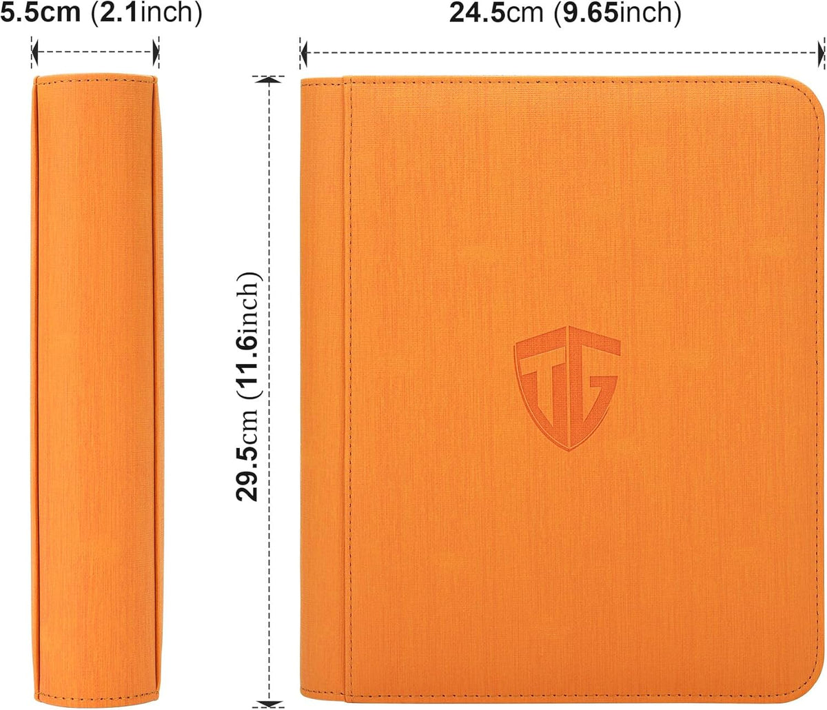 Toploader Binder,Holds 112 Toploaders, 4 Pocket Top Loader Binder for 3" x 4" Rigid Card Holders