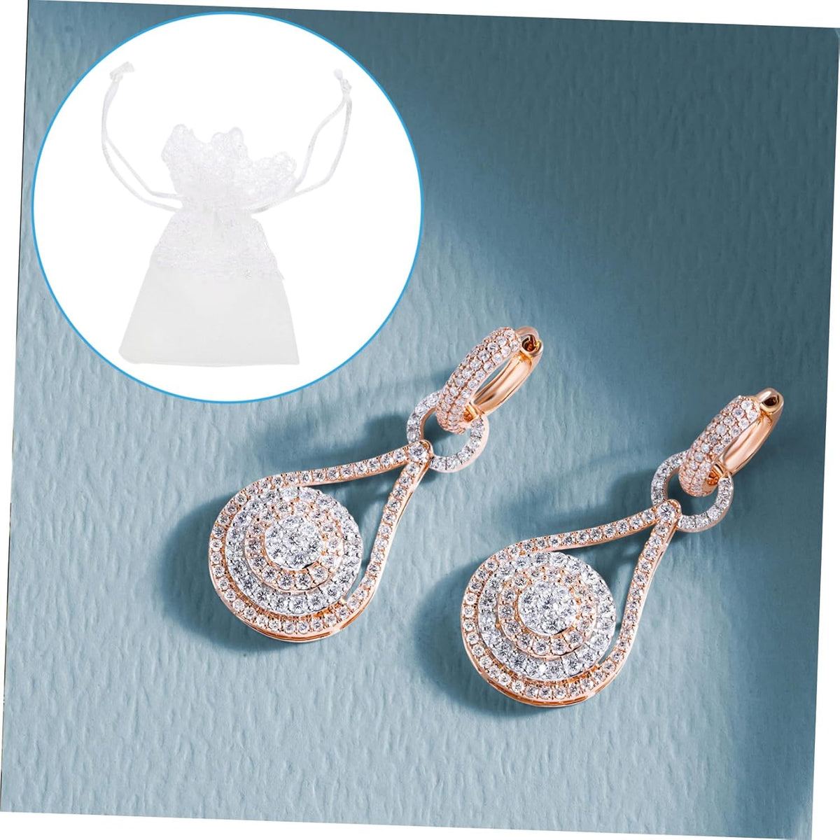 STOBOK 40Pcs White Lace Drawstring Jewelry Bags, Small Organza Bags, Lace Jewelry Pouches for