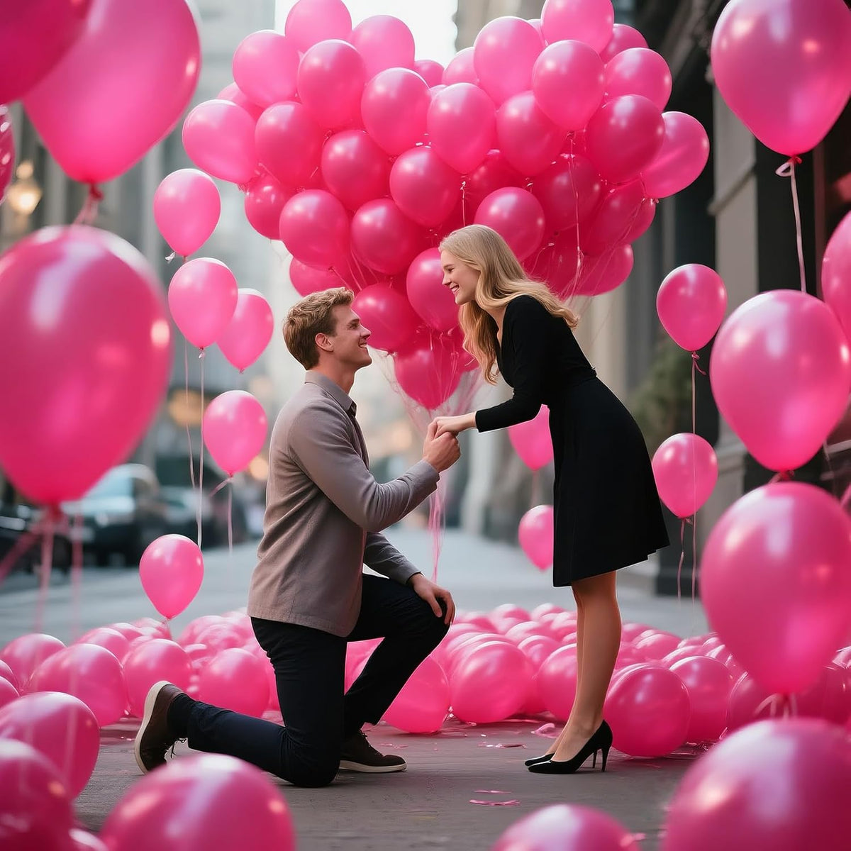 KAWKALSH Hot Pink Balloon 12 Inch, 110pcs Latex Party Balloons Helium Bright Color for Birthday