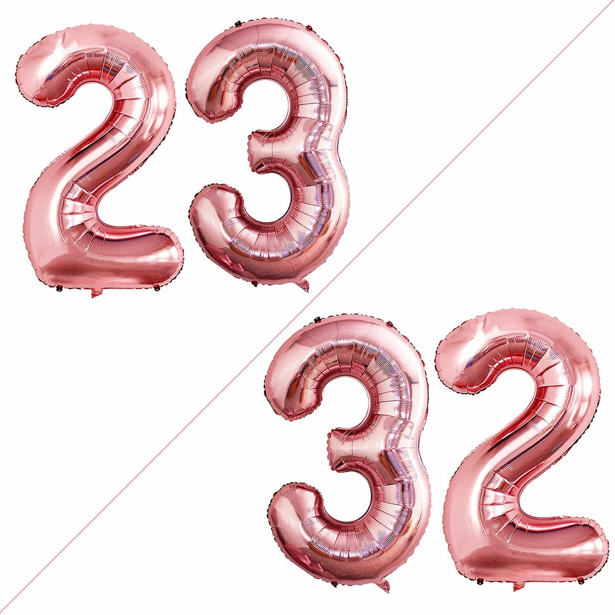 GOER Number 23 Balloons for 23rd Birthday Party Decorations,42 Inch Jumbo Foil Helium 32 Balloons