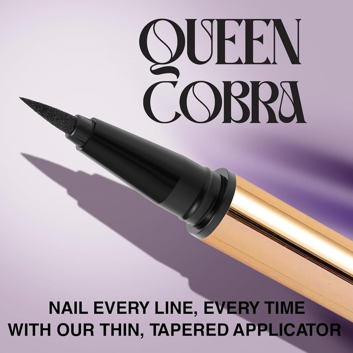 Black Liquid Eyeliner Pencil Queen Cobra – Long-Lasting – Quick-Drying, No Flaking – Thin