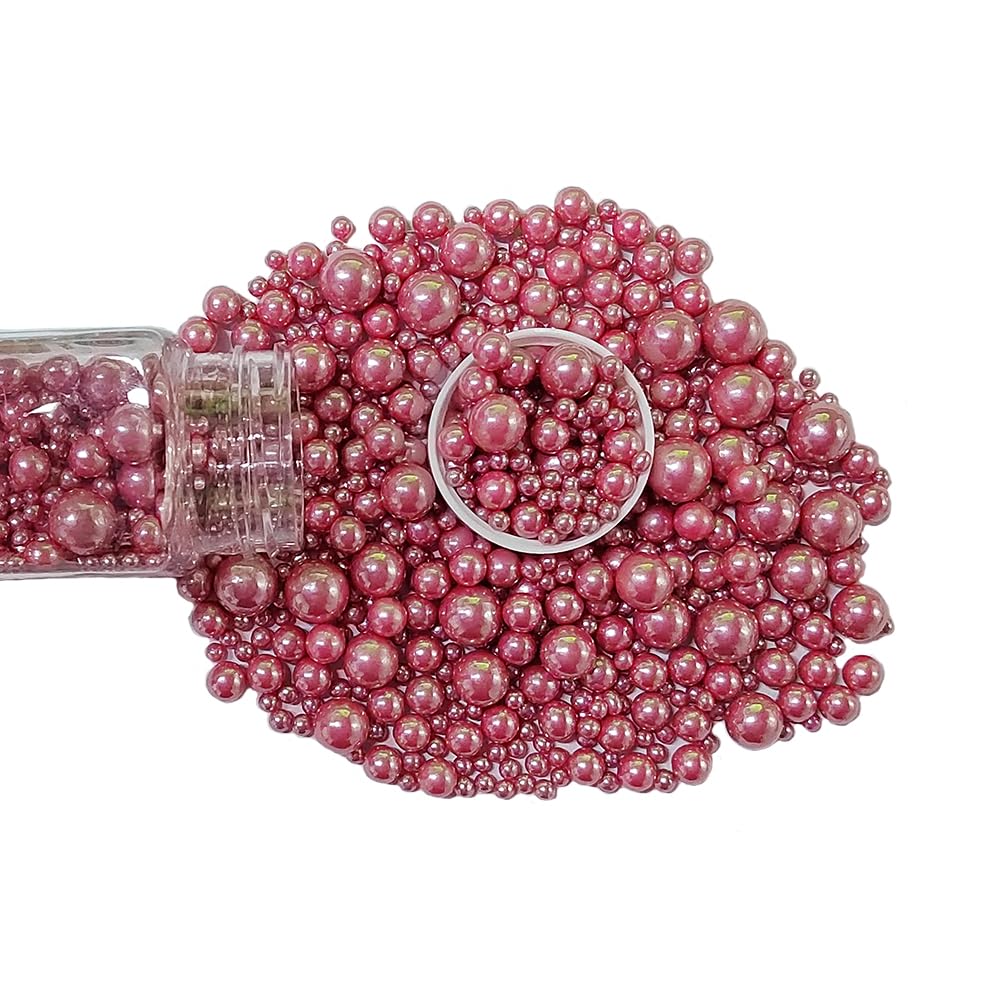 Edible Rose Gold Sugar Pearls Candy Sprinkles 120G/ 4.23Ounce Baking Cake Sprinkles Cupcake and