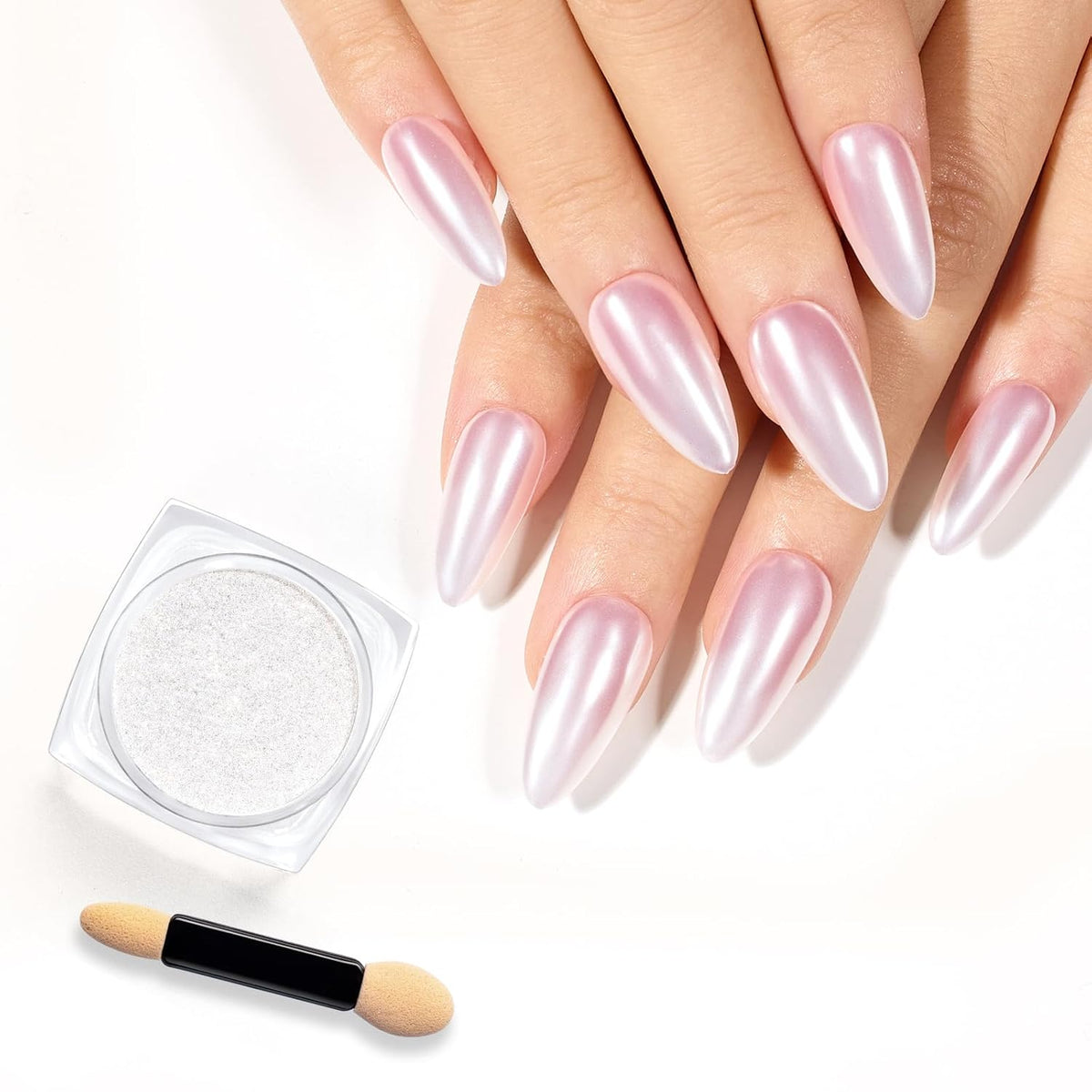 Beetles Silver Aurora Chrome Nail Powder Pearl Mirror Effect 1g Chrome Powder for Gel Nail Polish