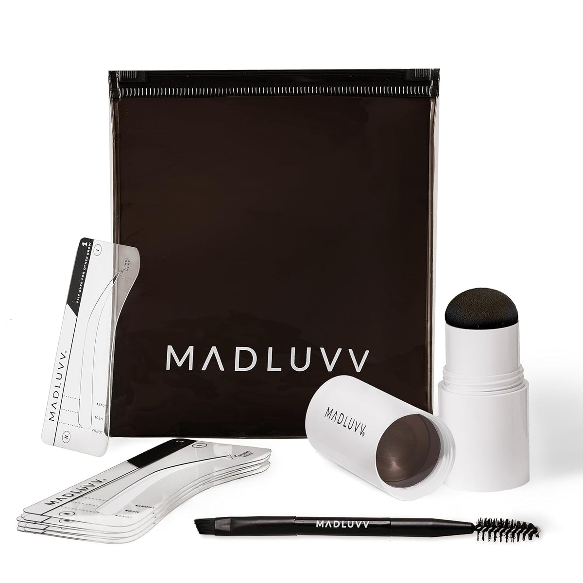 MADLUVV Brow Stamp Kit with Brow Stencils – Easy Eyebrow Shaper for Natural-Looking Brows – Popular
