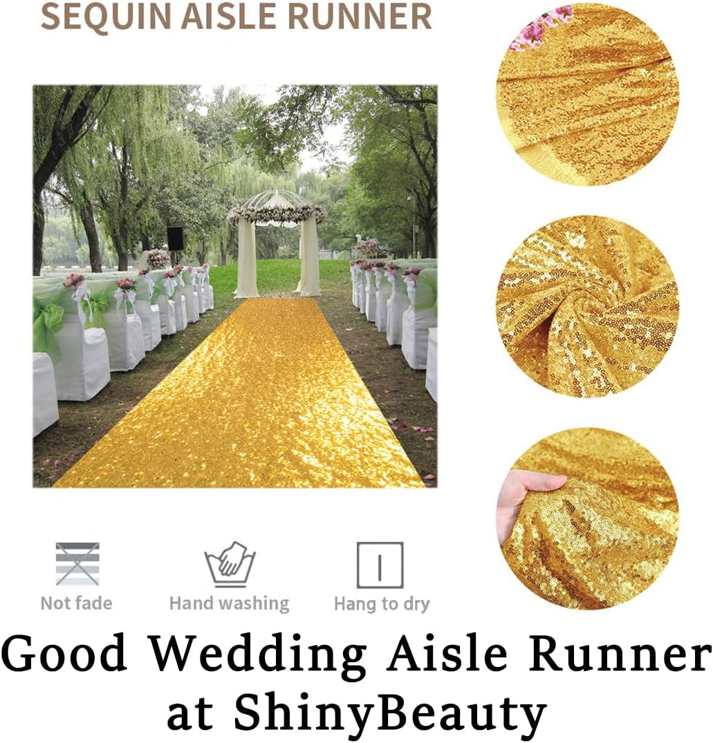 ShinyBeauty Aisle Runners for Weddings Sparkling Aisle Runner Decoration of Beach/Church Wedding