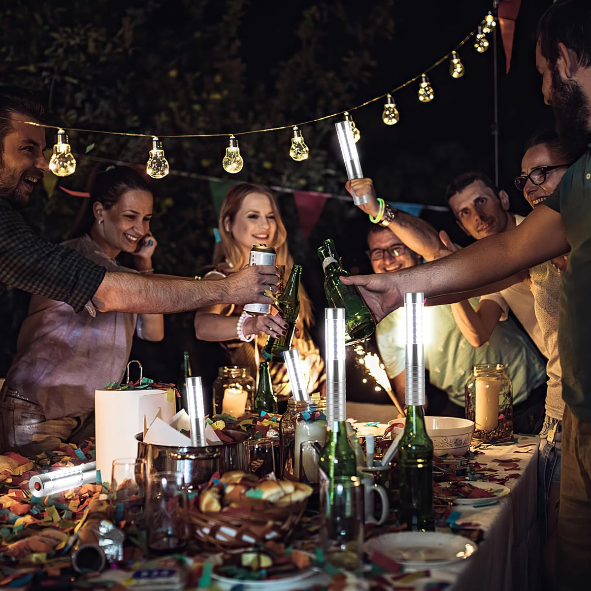 WILON Bottle Service Lights Rechargeable Bottle Service Sparklers Reusable Handheld Girl Lights LED
