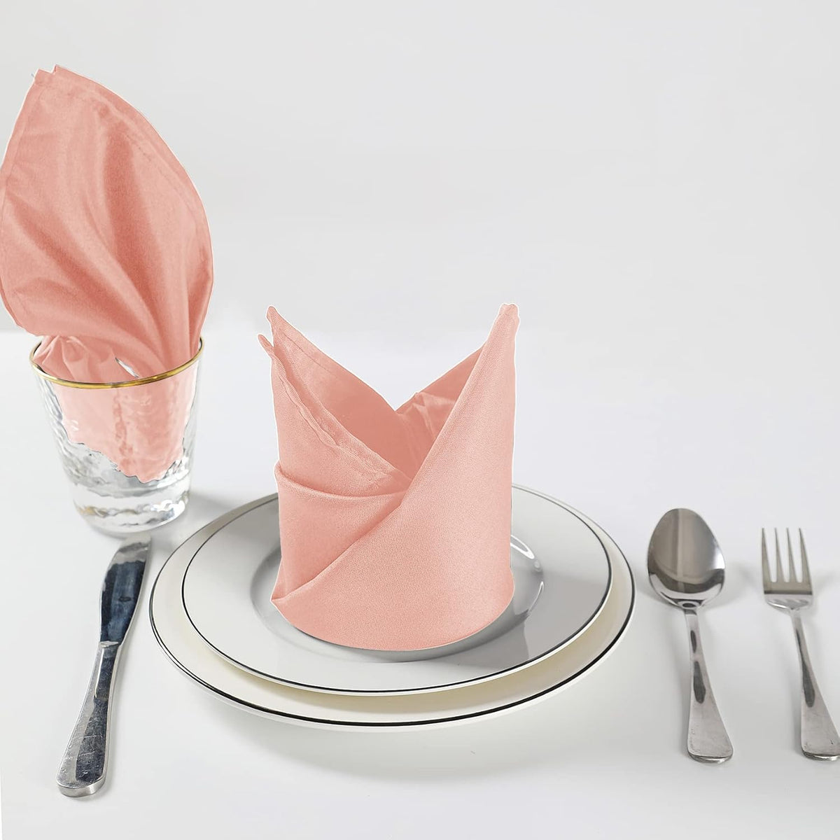 Cloth Napkins 20x20 inch Washable Polyester Dinner Napkins Soft Table Napkins for Wedding Party