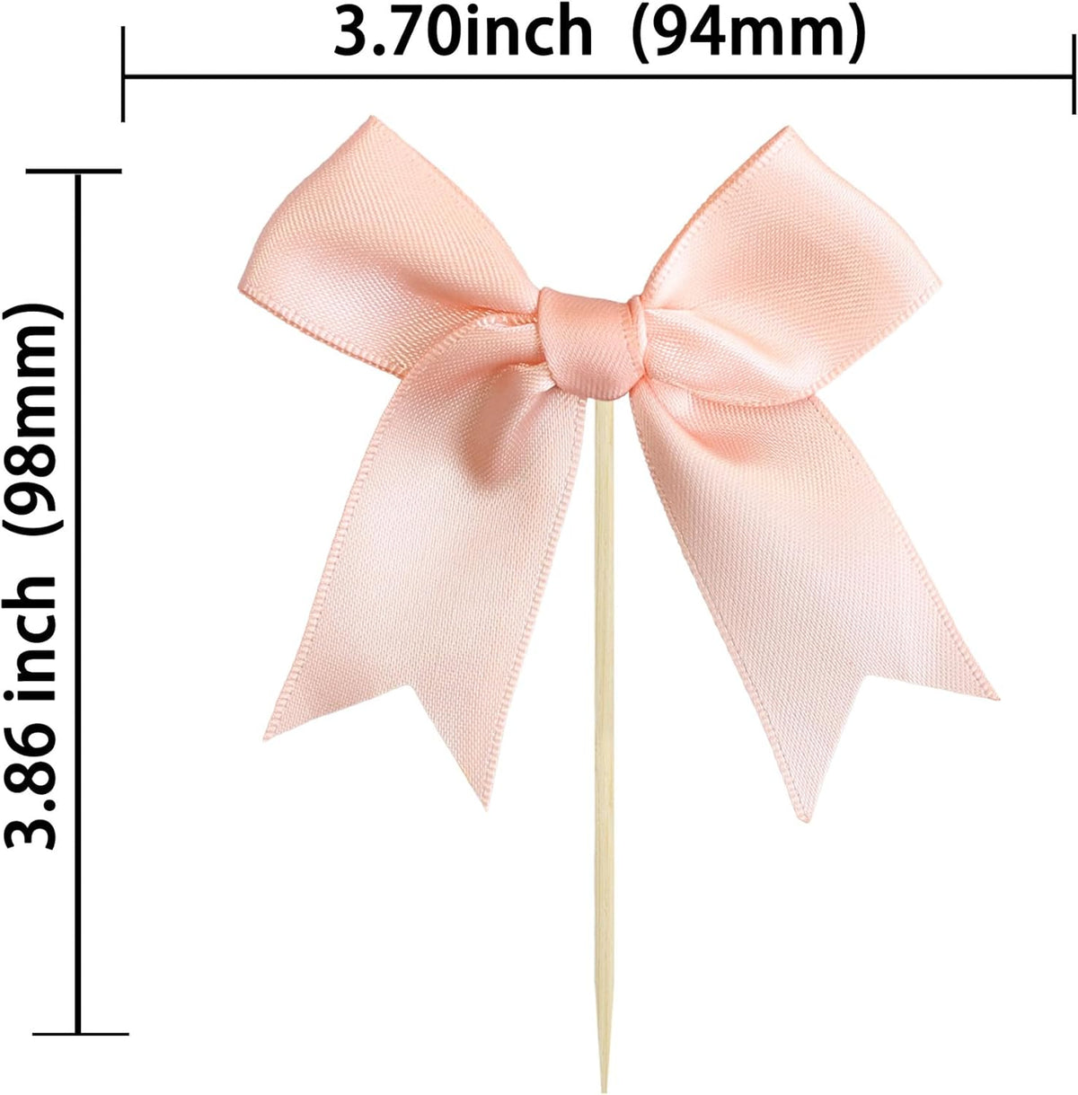 Gyufise 24Pcs Bow Cupcake Toppers Coquette Bow Girls Birthday Cake Decorations Bowknot Cake Toppers