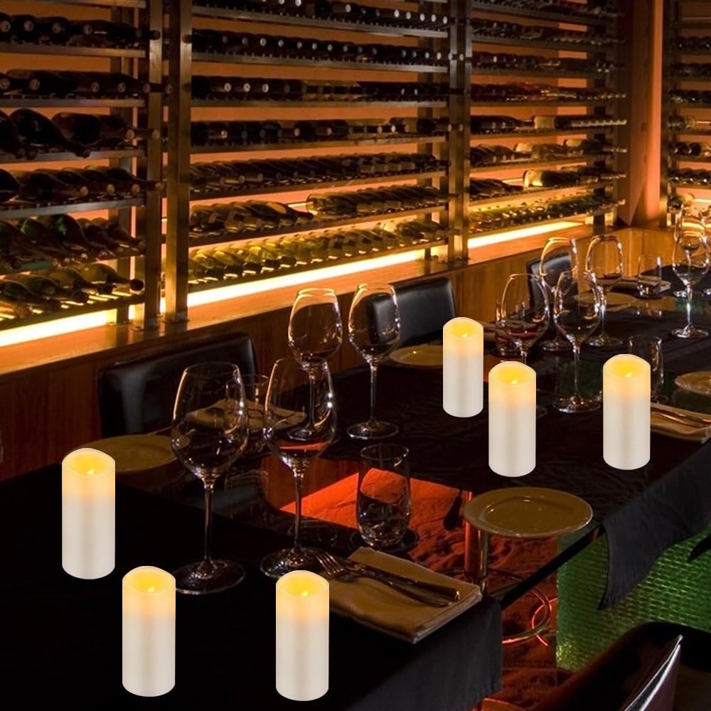 Vinkor Flameless Candles Battery Operated Candles Real Wax Pillar LED Candles with 10-Key Remote