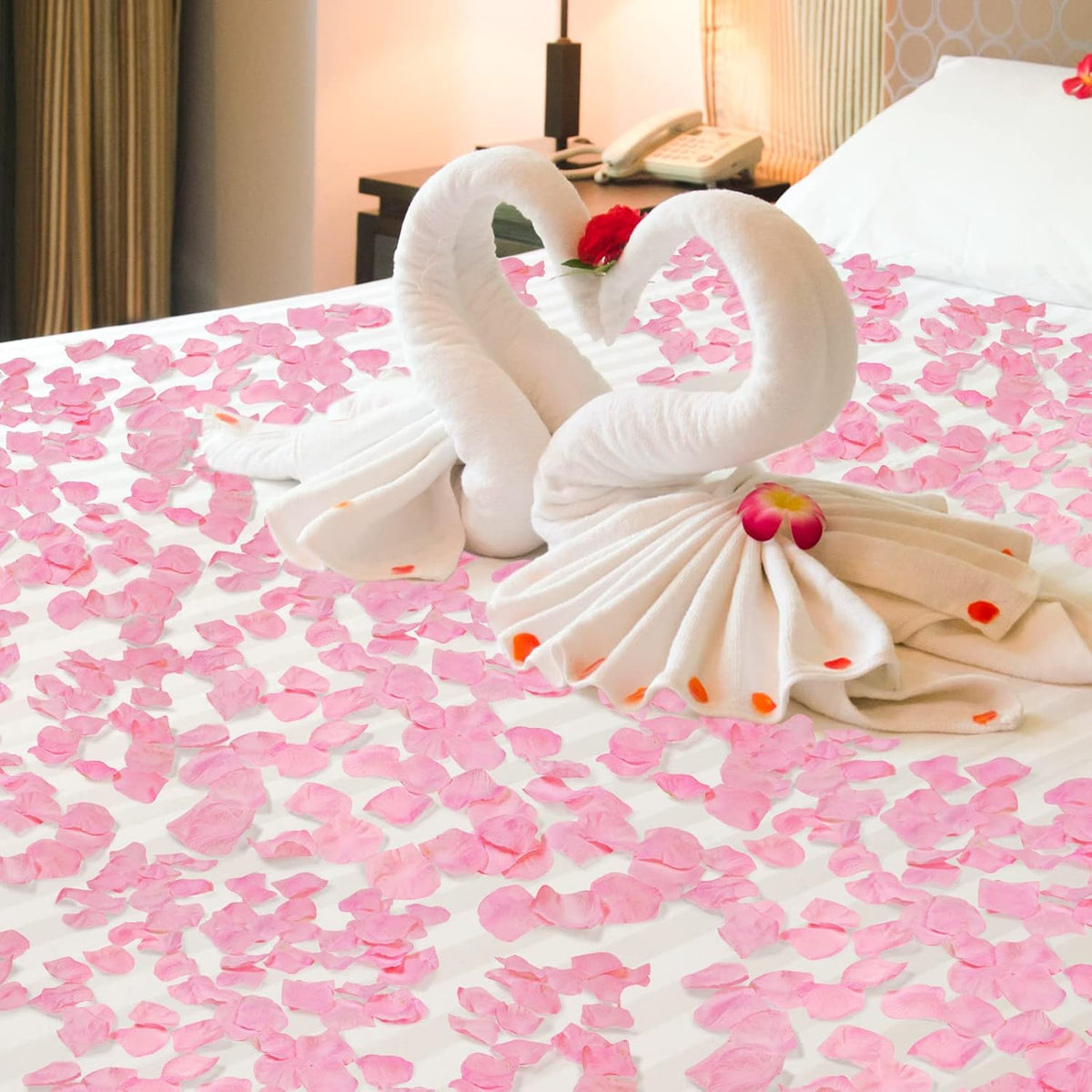Ouddy Decor 5000 Pcs Rose Petals Artificial Flower for Valentine's Wedding Decor Romantic Night