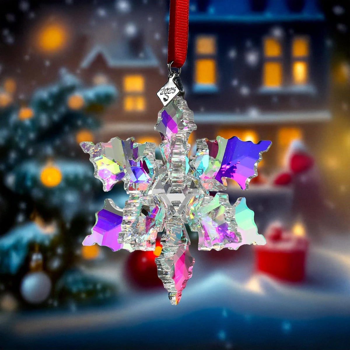 2025 Annual Edition 3D Crystal Snowflake Ornament Christmas Ornament Home Decor Gift