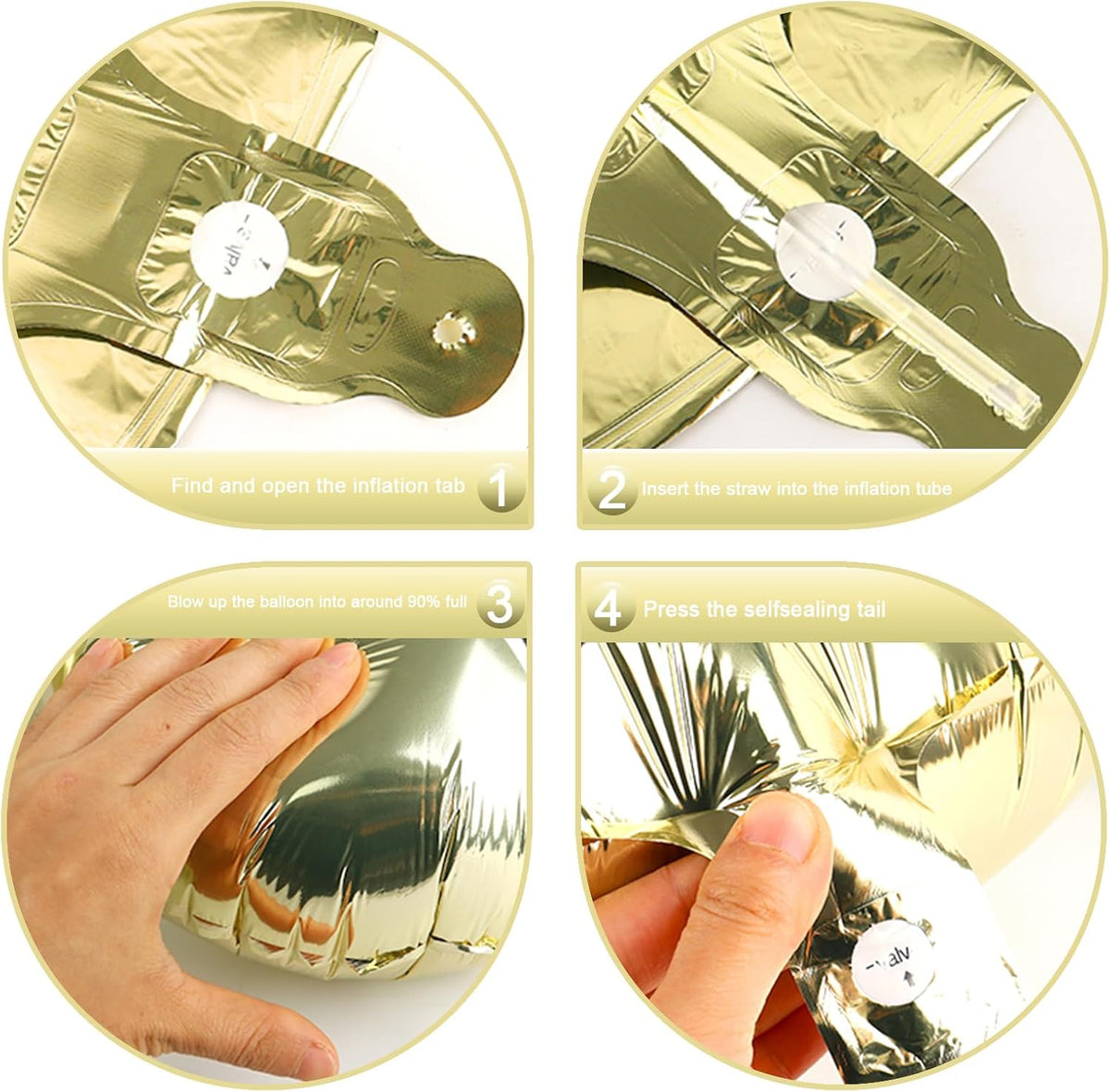 Champagne Gold 40 Inch 0 Number Balloons, 0 Decorations for 10 20 30 40 50 60 70 80 90 100