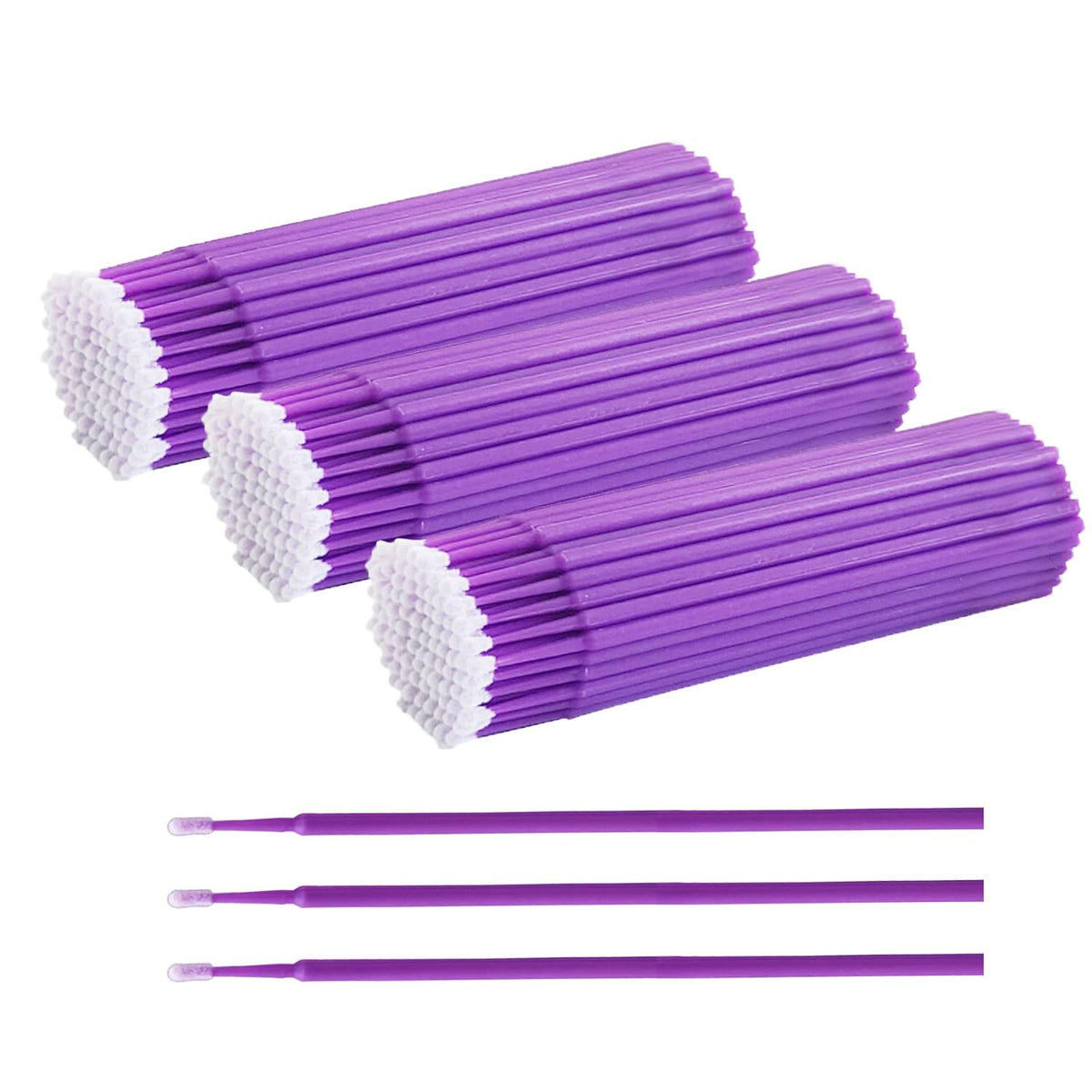 1200PCS Microswabs for Eyelash Extensions，Disposable Micro Applicators Brush for Cleaning and