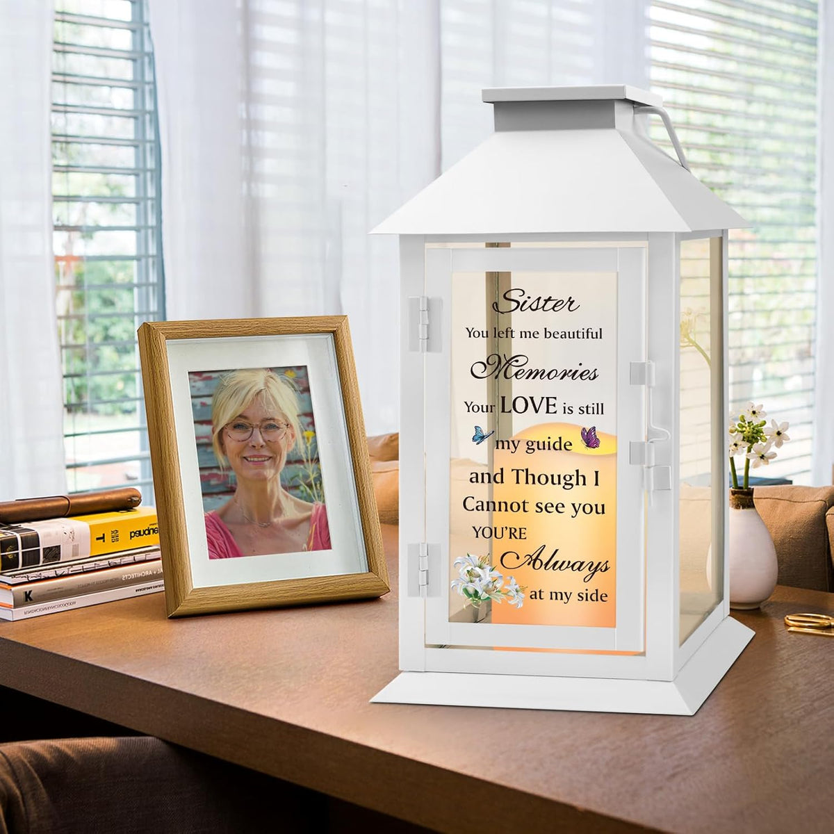 Memorial Gift for Loss of Sister Memorial Lantern for Loss of Sister Sympathy Gift Remembrance