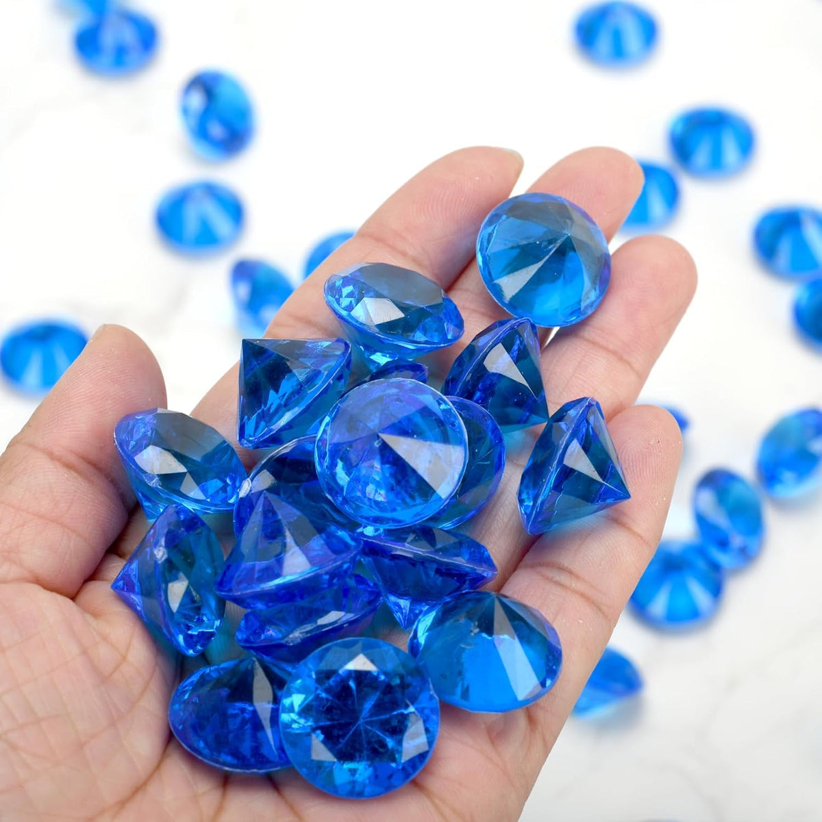 Fake Diamond Christmas Decoration, 280 pcs 20 mm Acrylic Diamond for Table Scatters Vase Fillers