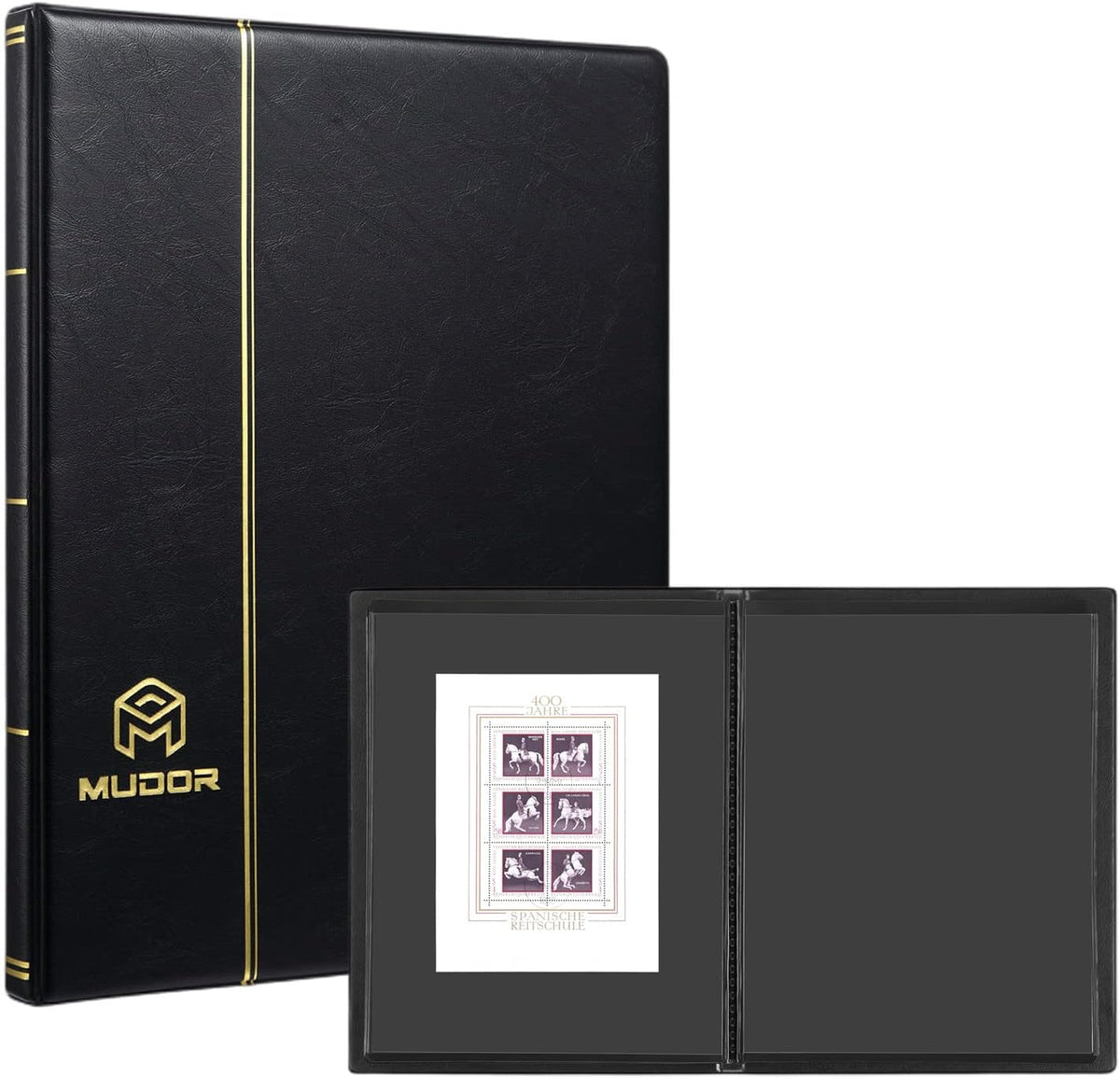 MUDOR Stamp Albums for Collectors, 1 Pockets Stamp Book for Collectors, 10 Sheets Stamp Stockbook