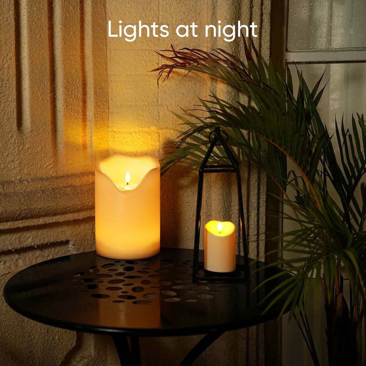 Homemory 6.3" x 8" Extra Large Outdoor Waterproof Candle with Auto 6-Hour Timer, Big Flameless