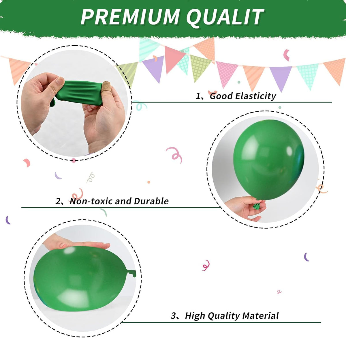 Blue and Green Balloons, Dark Green Metallic Balloons and Royal Blue Balloon, Metallic Blue Green