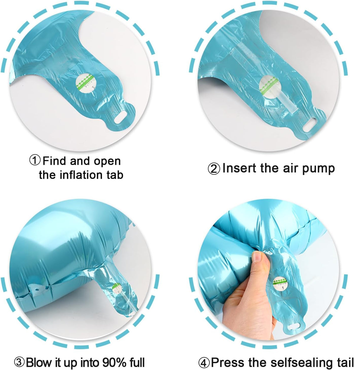 Pearl Blue 7 Number Balloon, 7 Birthday Balloon 40 Inch, Digital Balloons for 7 17 27 70 77 Party