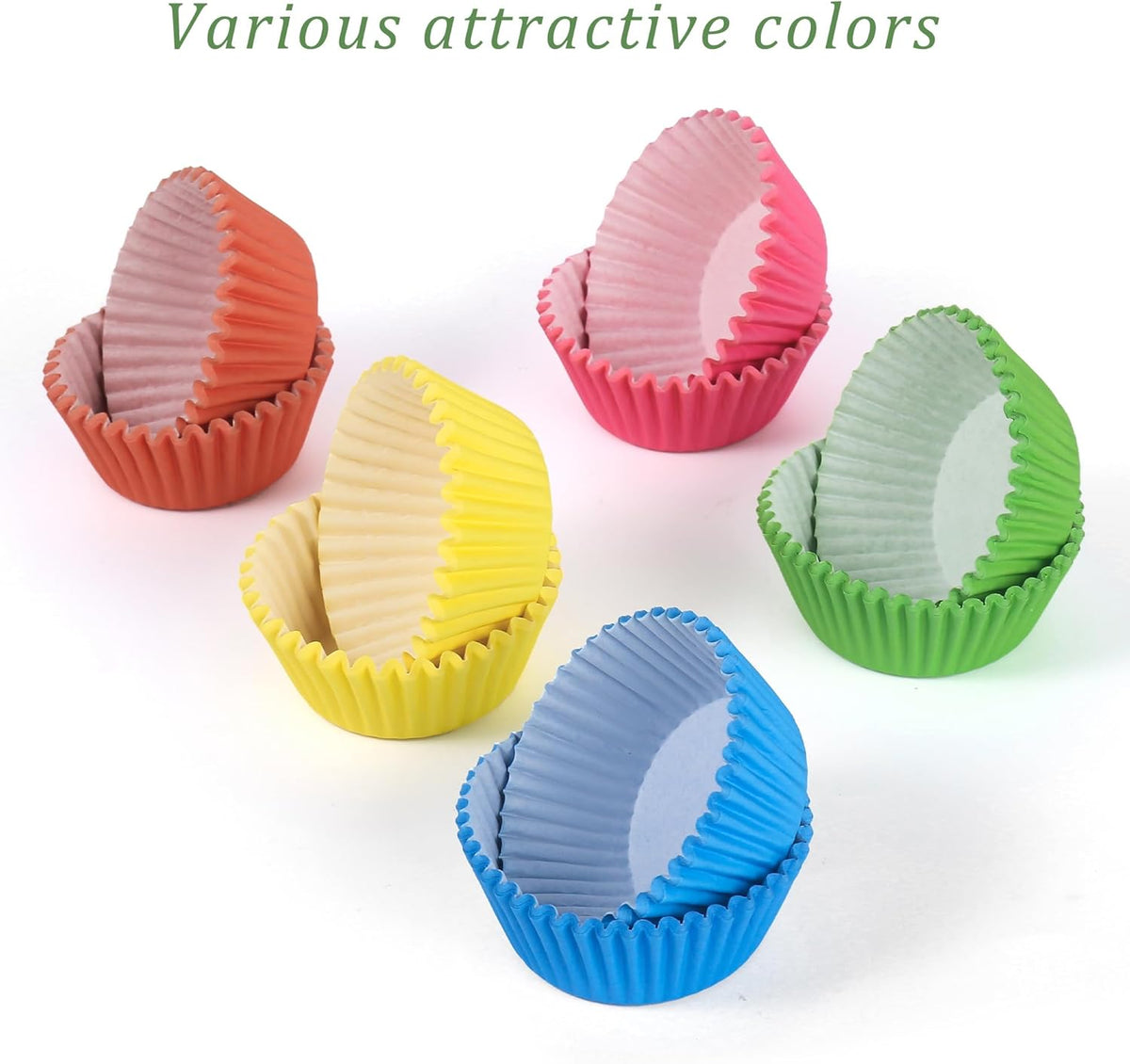 2 inch 1000-Count Mini Cupcake Liners Bright Colorful Muffin Baking Cups, Odorless,Baking Paper