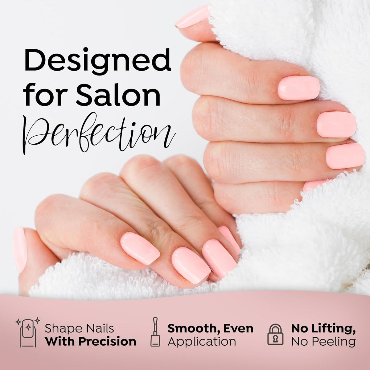 Tones Pro Acrylic Nail Powder, Royal Pink (Soft, Creamy Pastel Pink), (1.5 Fl Oz) - Long-Lasting &