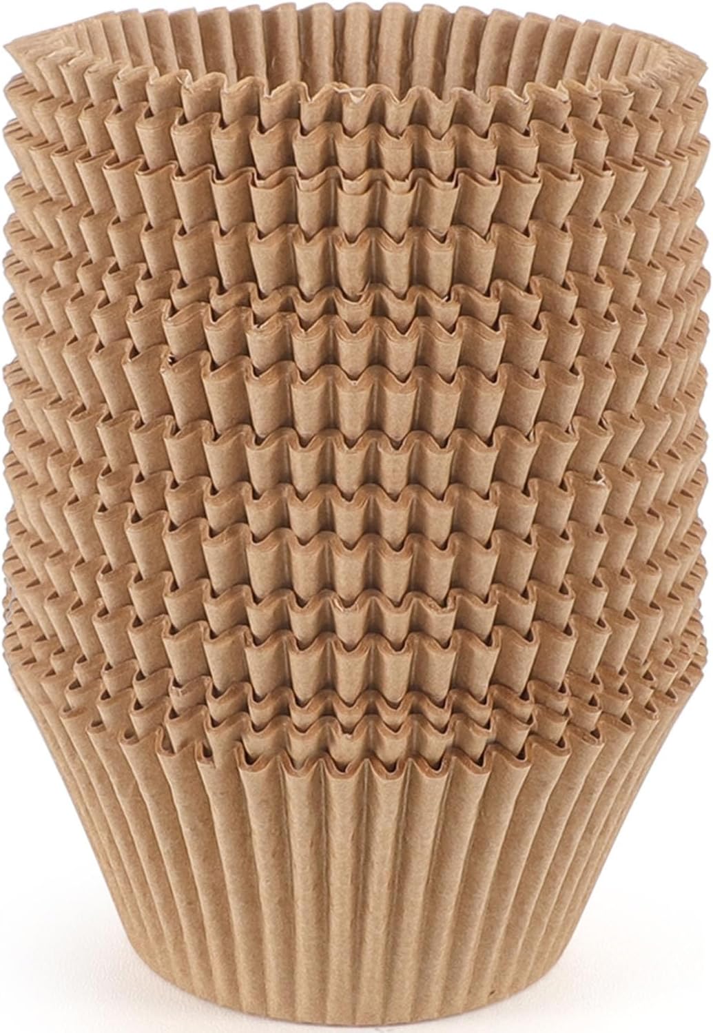 Caperci 150pcs Jumbo Muffin Liners for Baking - Natural Large Cupcake Liners, Unbleached