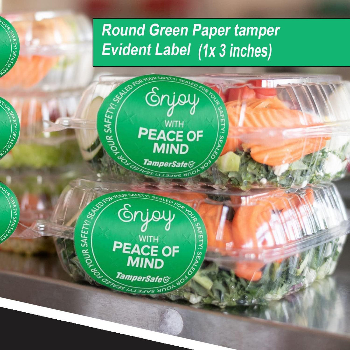 Angel's Peel Lounge Tamper Proof Stickers Roll — Tamper Evident Stickers for Delivery Food Safety