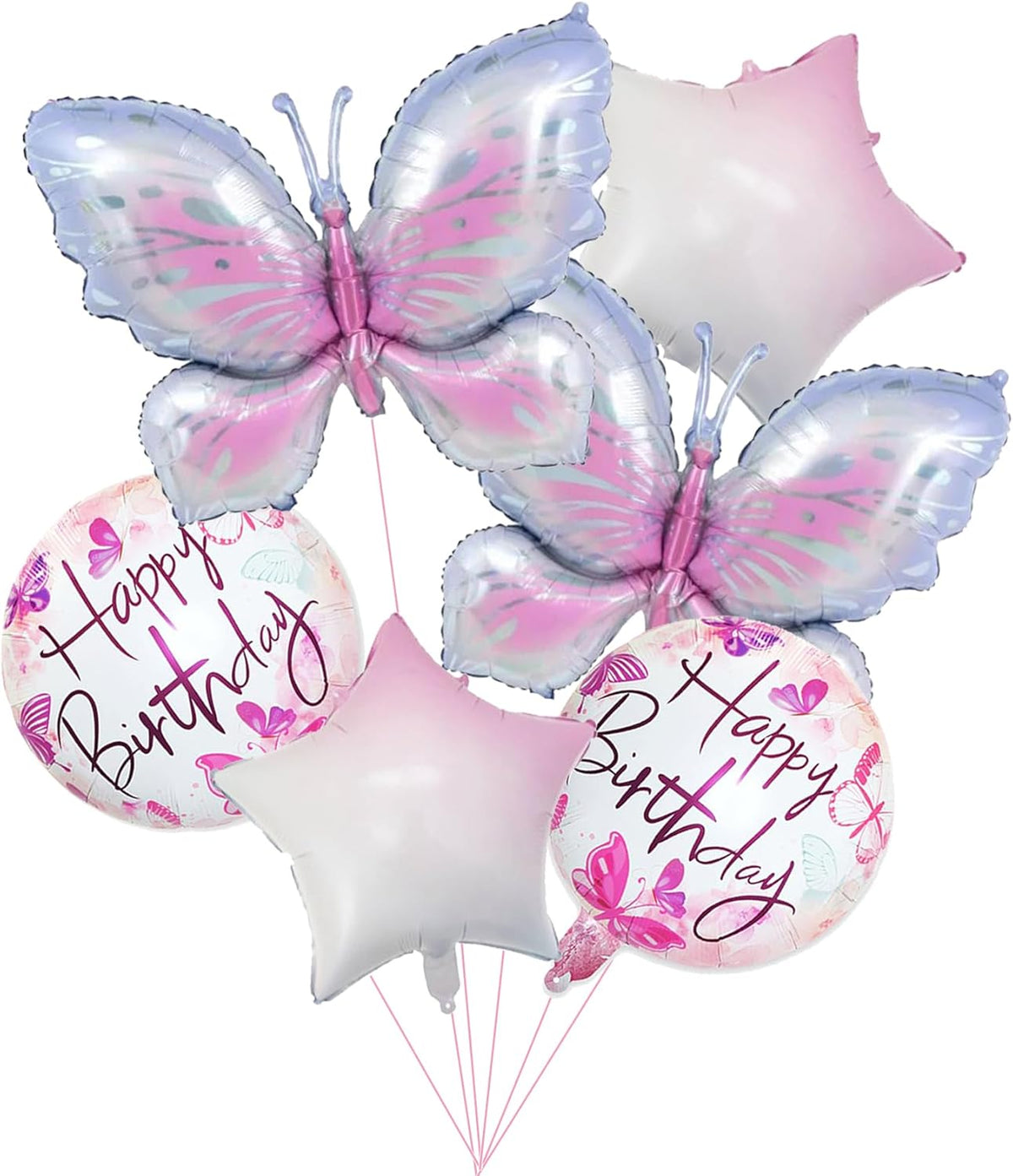 Butterfly Birthday Party Decorations Butterfly Foil Balloons for Kids Birthday Party Decoration