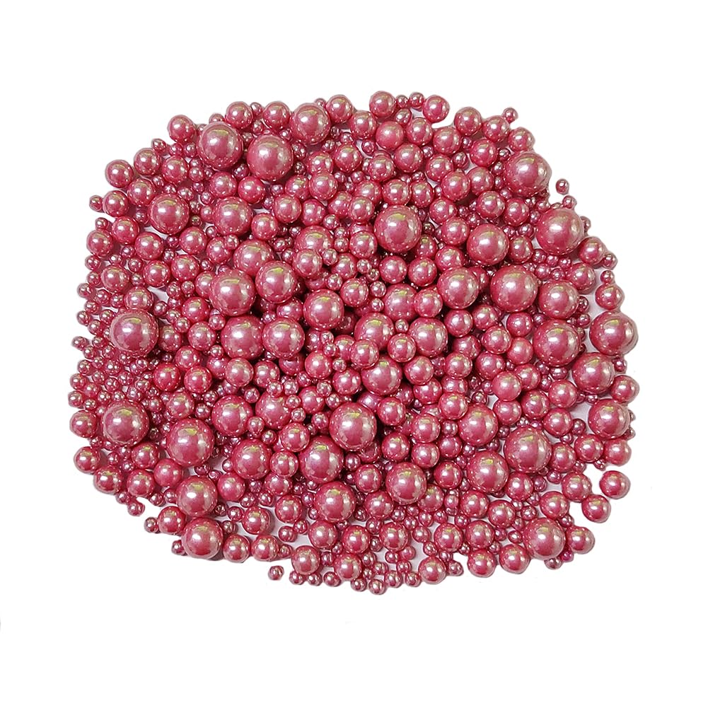 Edible Rose Gold Sugar Pearls Candy Sprinkles 120G/ 4.23Ounce Baking Cake Sprinkles Cupcake and