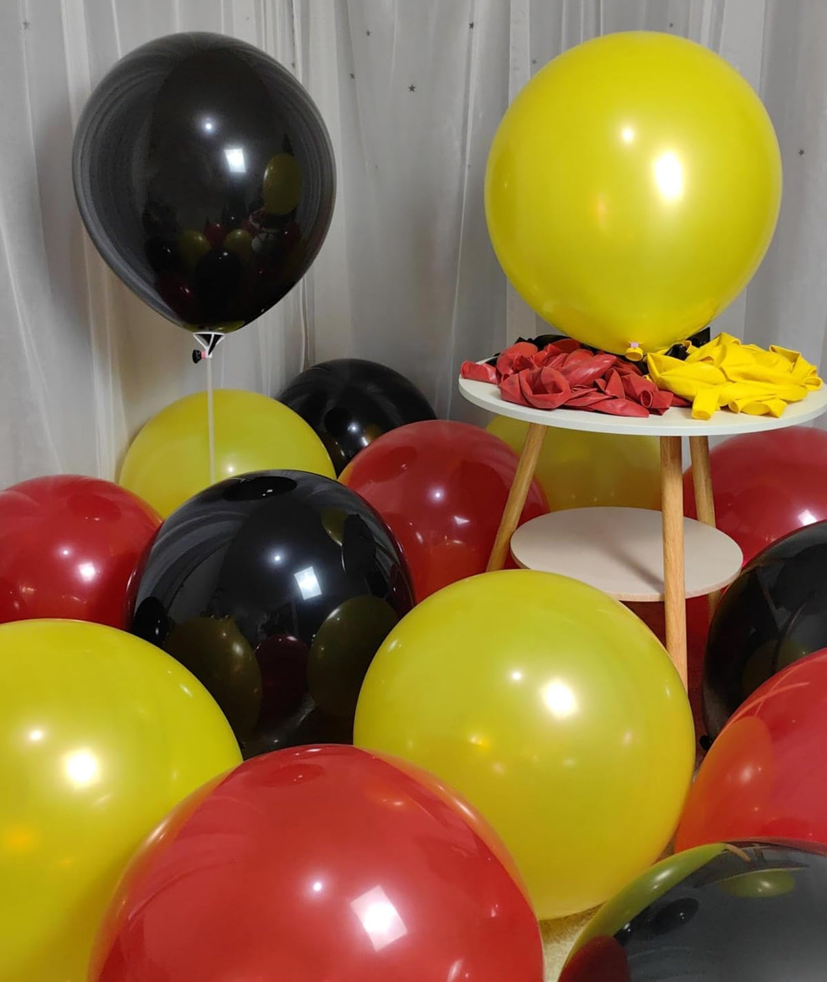 90 Pack red Yellow Black Balloons 100 of each of the 3 colors 18 inch Large Red Yellow Black Latex