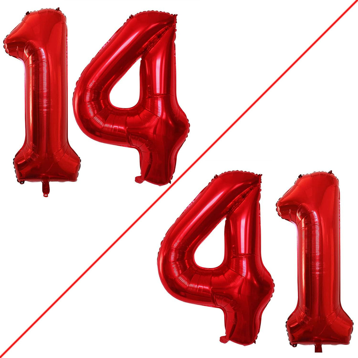 GOER Number 14 Balloons for 14th Birthday Sweet 14 Party Decorations,42 Inch Jumbo Foil Helium 41