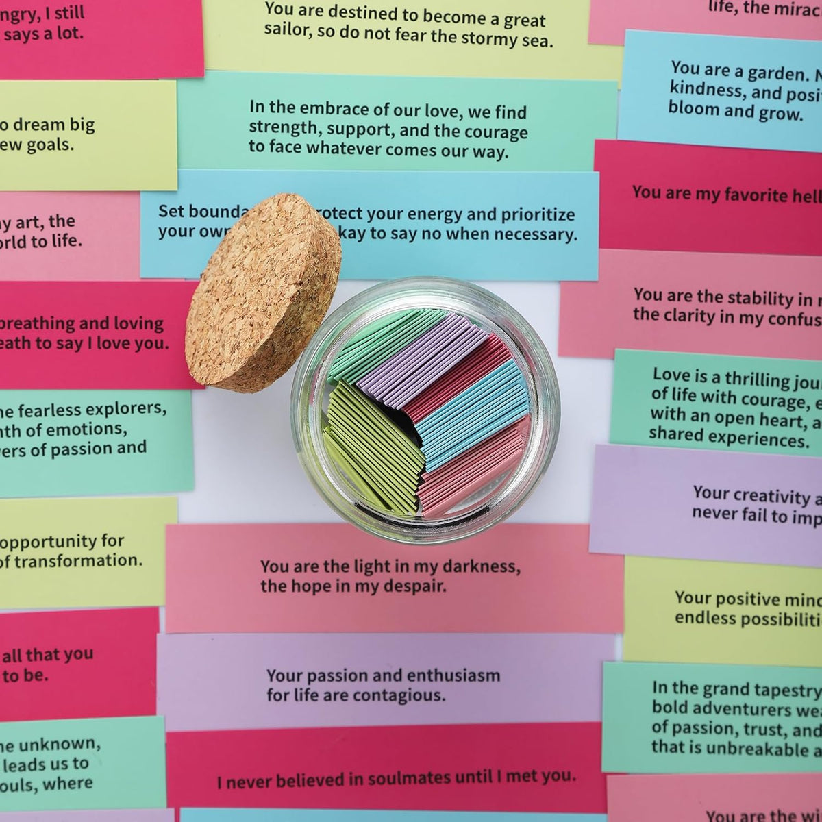 90 Love Notes Jar Romantic Anniversaries Birthdays Gifts Girlfriend Boyfriend Wife and Husband