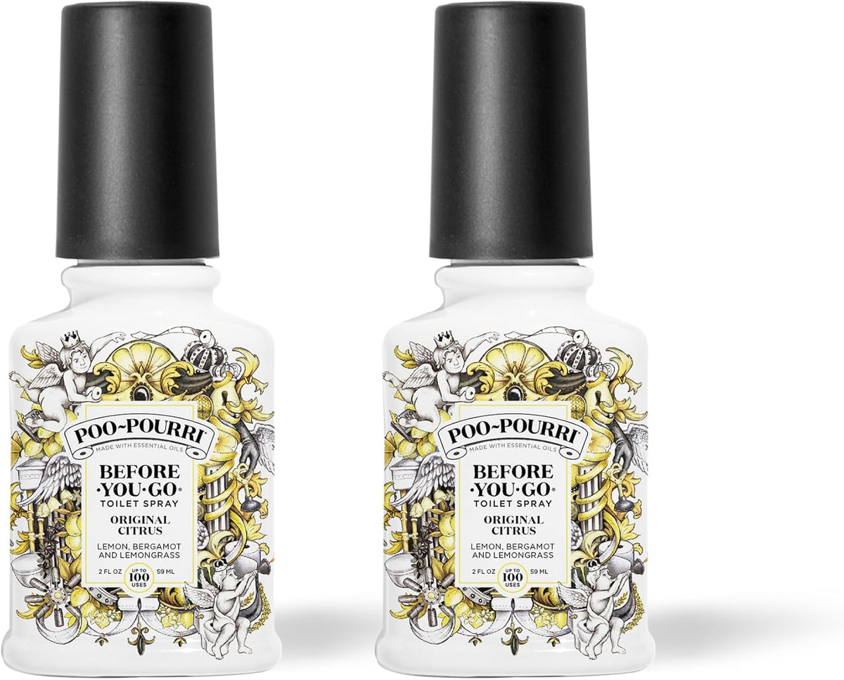 Poo-Pourri Before-You-Go Toilet Spray, Original Citrus, 2 Fl Oz, 2 Pack, Up to 100 Uses, Bathroom