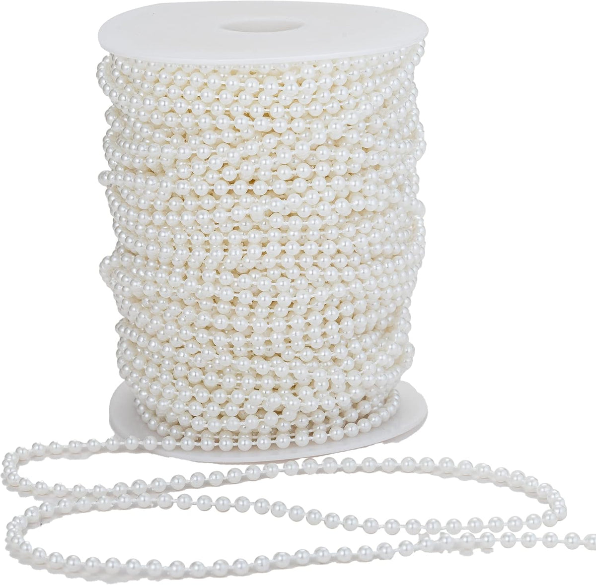 4mm Crafts Faux Pearl Beads Garland Pearl Bead Roll Strand of Pearls to Decorate Floral