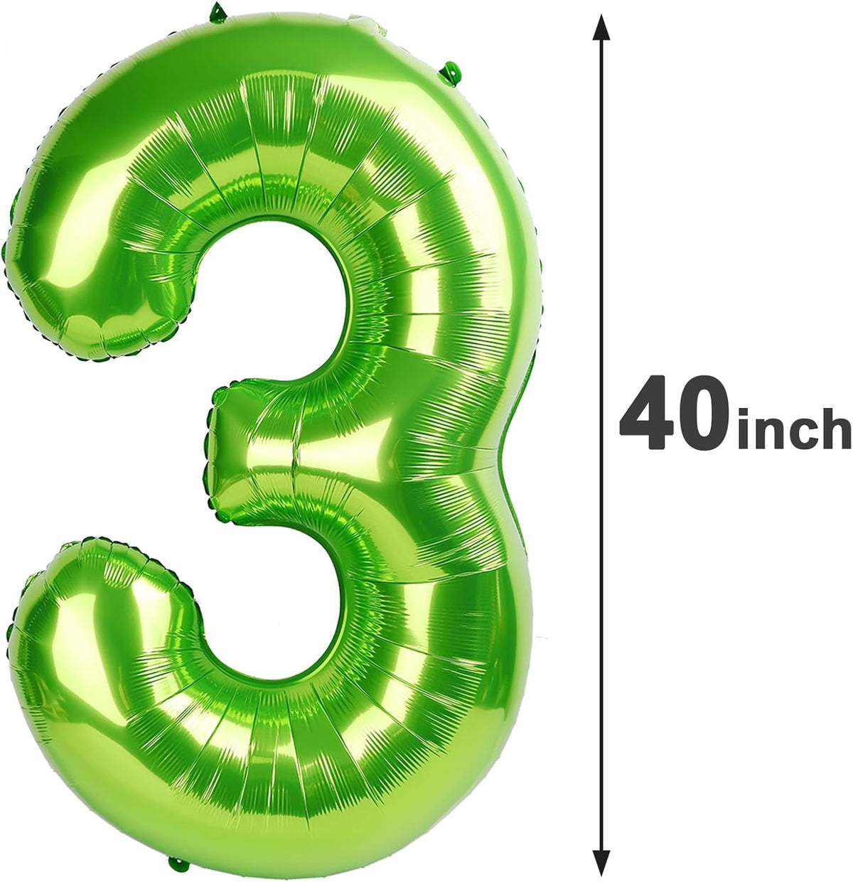 40 Inch Light Green 3 Large Number Balloon, 3 13 23 30 33 36 Light Green Birthday Party