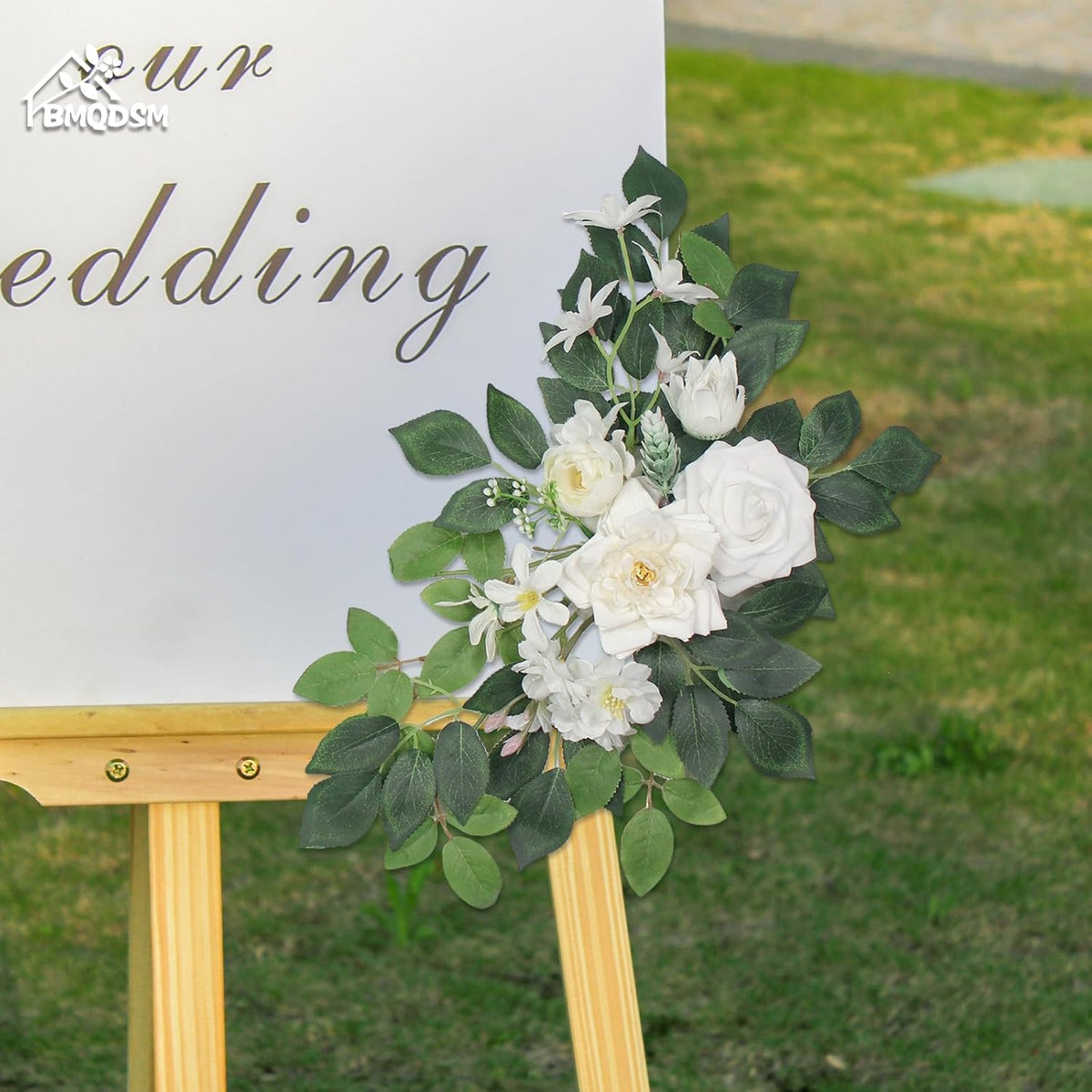 Pack of 2 Artificial Flowers for Backdrop Decoration, Wedding Arch Flowers,Reception Welcome Sign