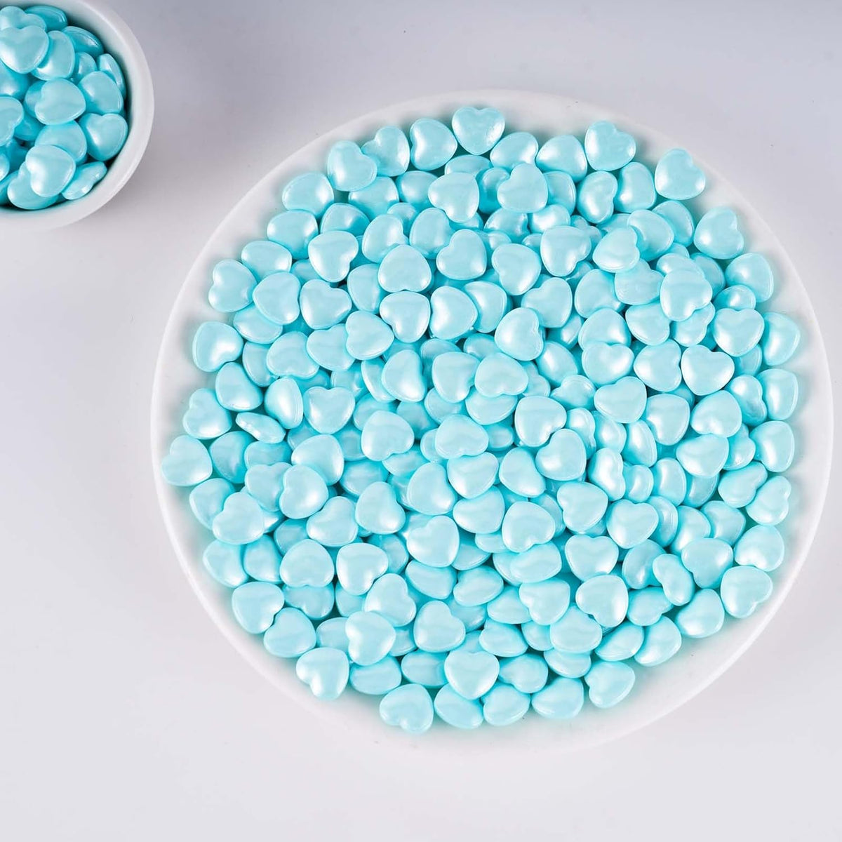 Kasvan Blue Heart Shapes Sprinkles - Edible Candy Pearls 130g/4.58 Oz, Mix Size, Baking Cake
