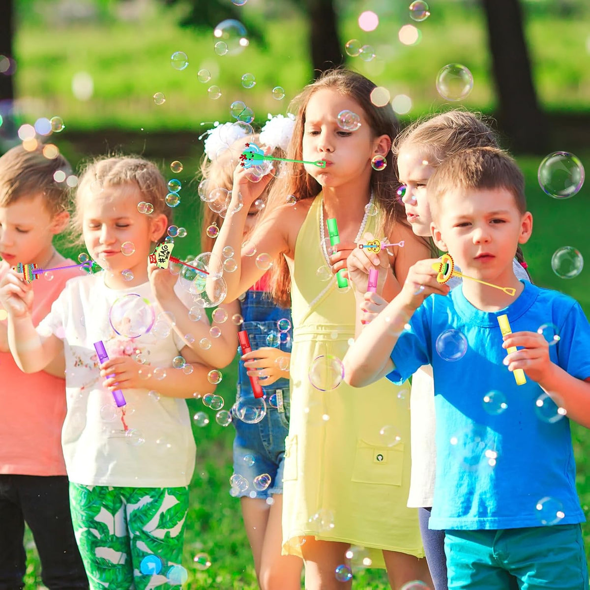 AFZMON 24Pcs Cinco De Mayo Party Favors Bubble Wands for Kids, Mexican Fiesta Mini Bubbles Wand