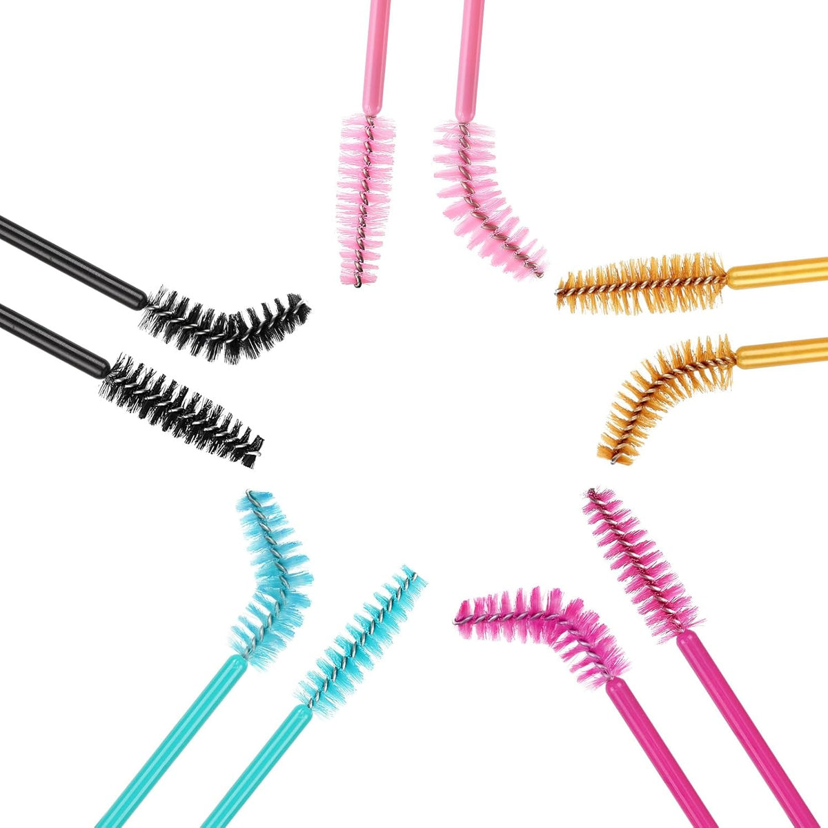 Tbestmax 500 Disposable Mascara Wands Eyelash Brush Spoolies for Eyebrow Eye Lash Extension, Makeup