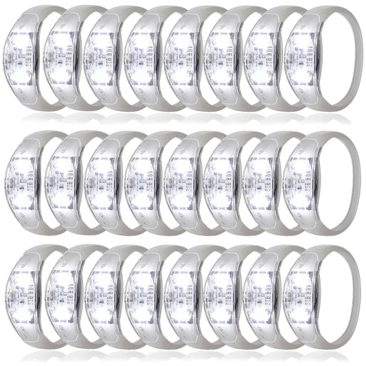 Dhseinat 24 Pcs LED Glow Bracelets Sound Activated Bracelet Glow Bracelets with Flashing LED Strobe